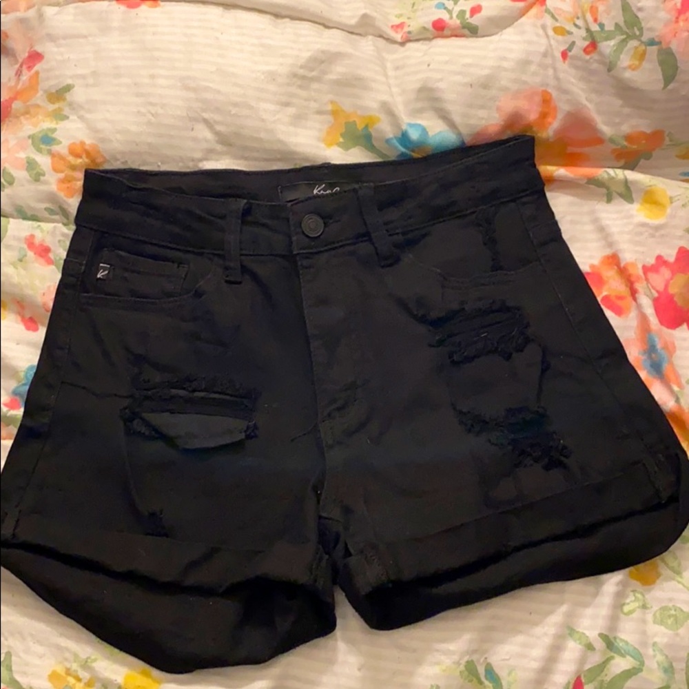 Black Jean shorts